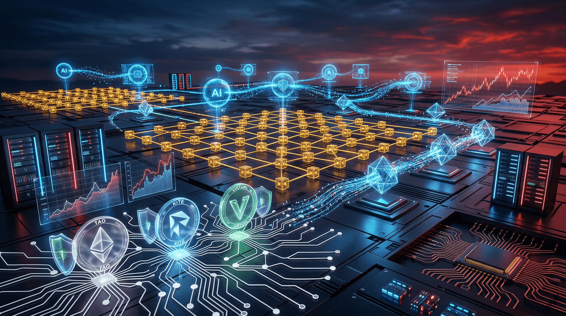 AI Agents Crypto Surge: Bittensor, Kite, Virtuals Gain 12-18%