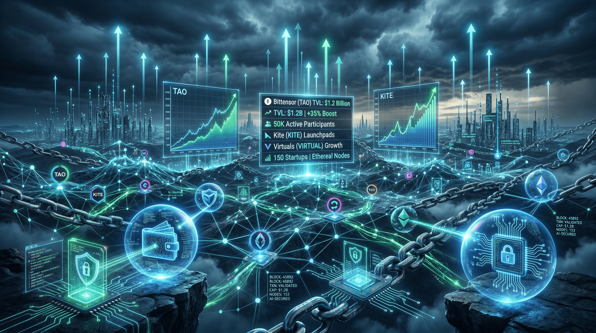 AI Crypto Protocols Boost Security 35% as Bittensor TVL Surges to $1.2B