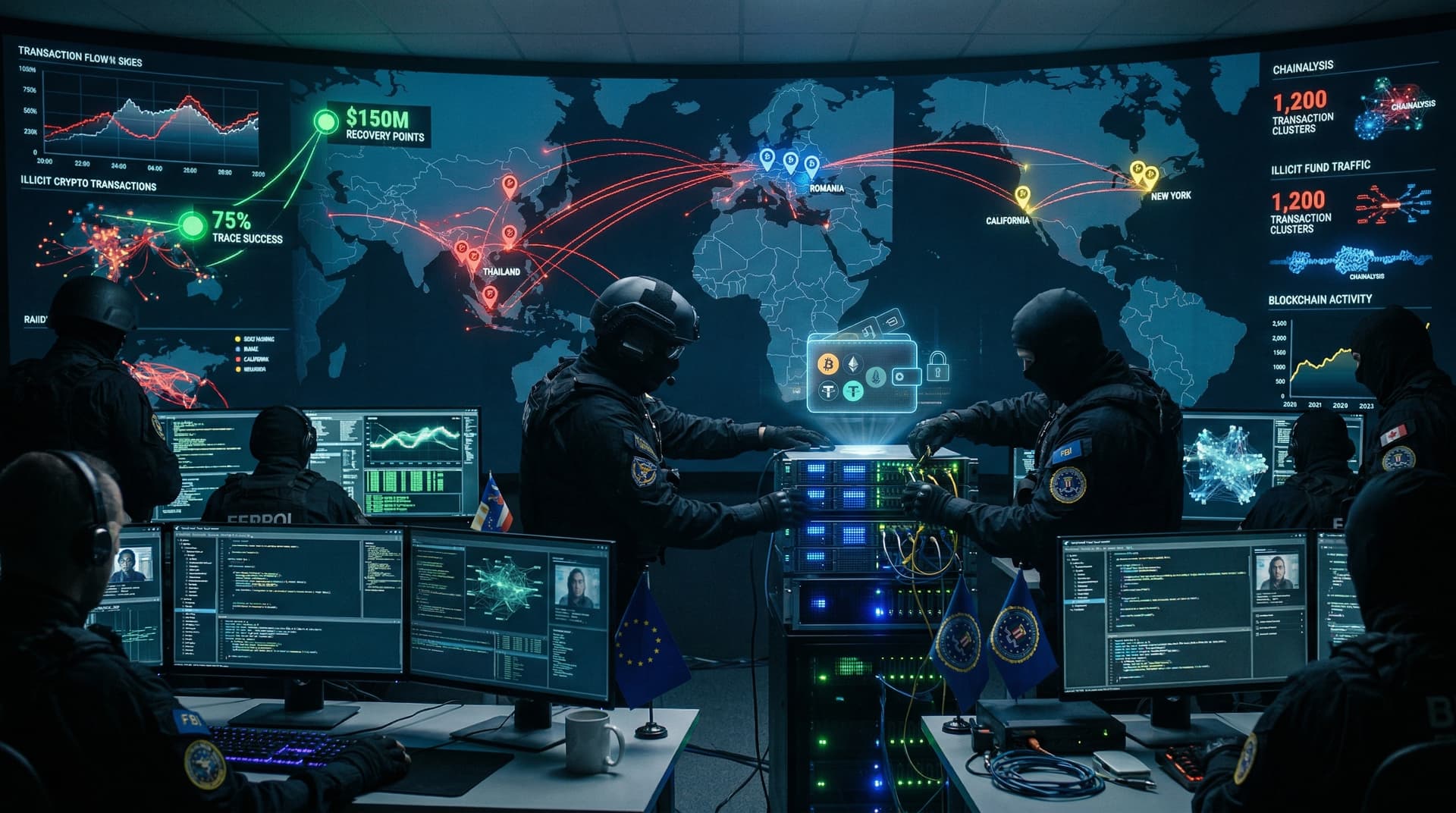 Crypto Theft Bust Recovers $150M, Arrests 50 Across 10 Countries