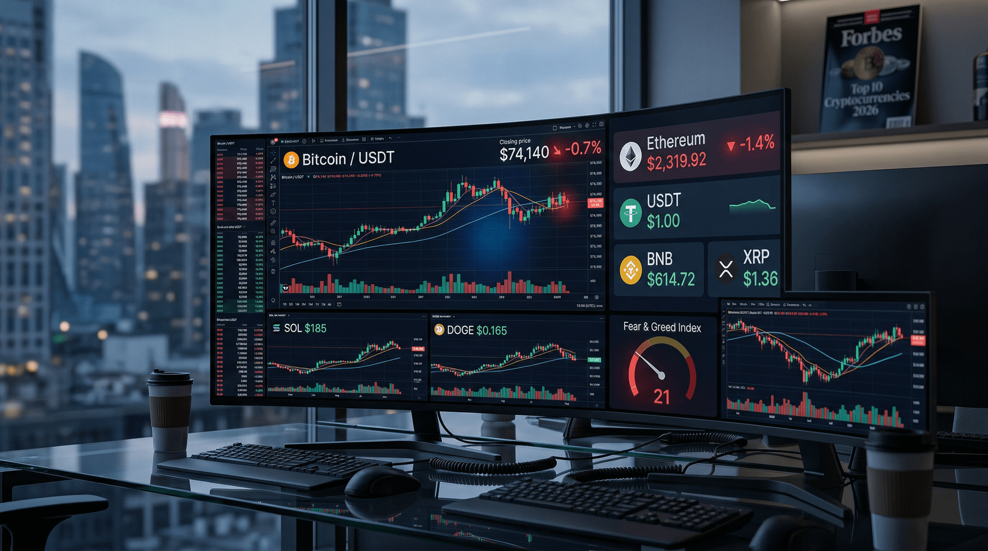 Top 10 Cryptocurrencies April 2026: BTC Tops Forbes at $74K